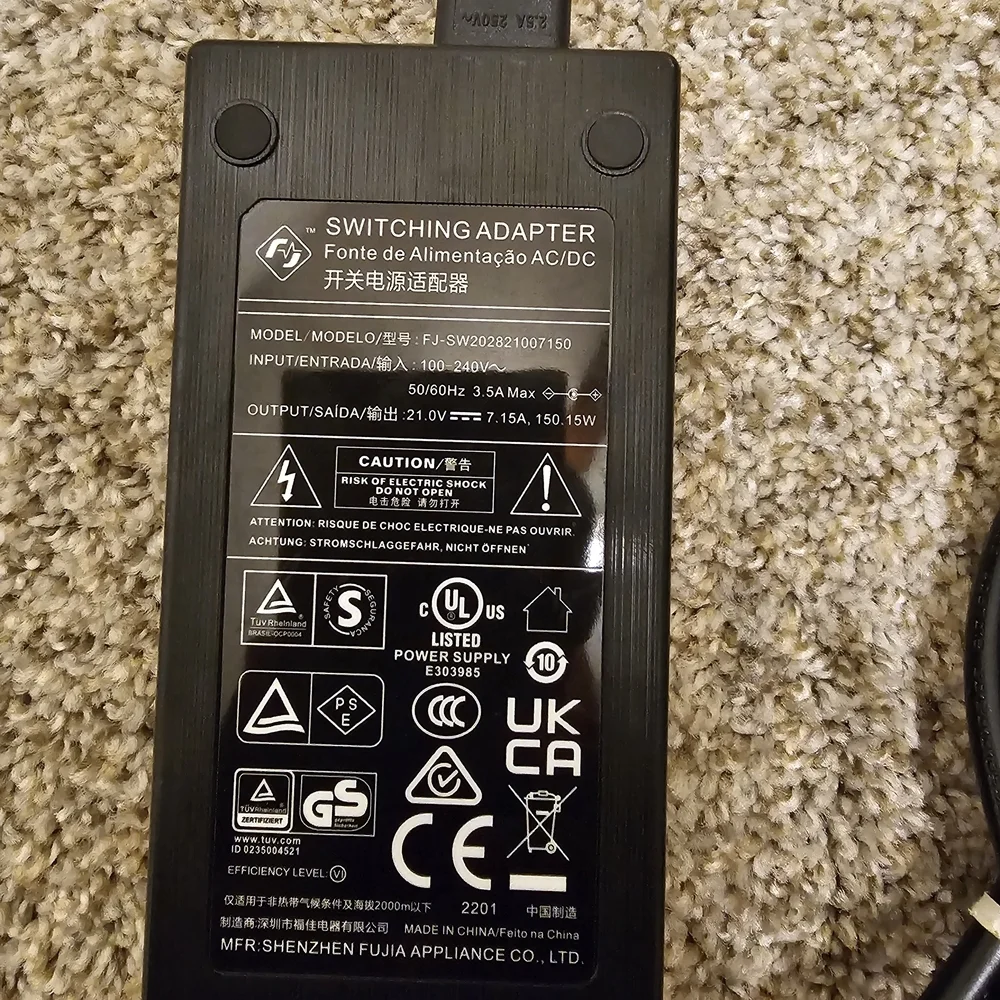 Fujia Switching Adapter (Model FJ-SW2  Switching Adapter Power Supply - Black